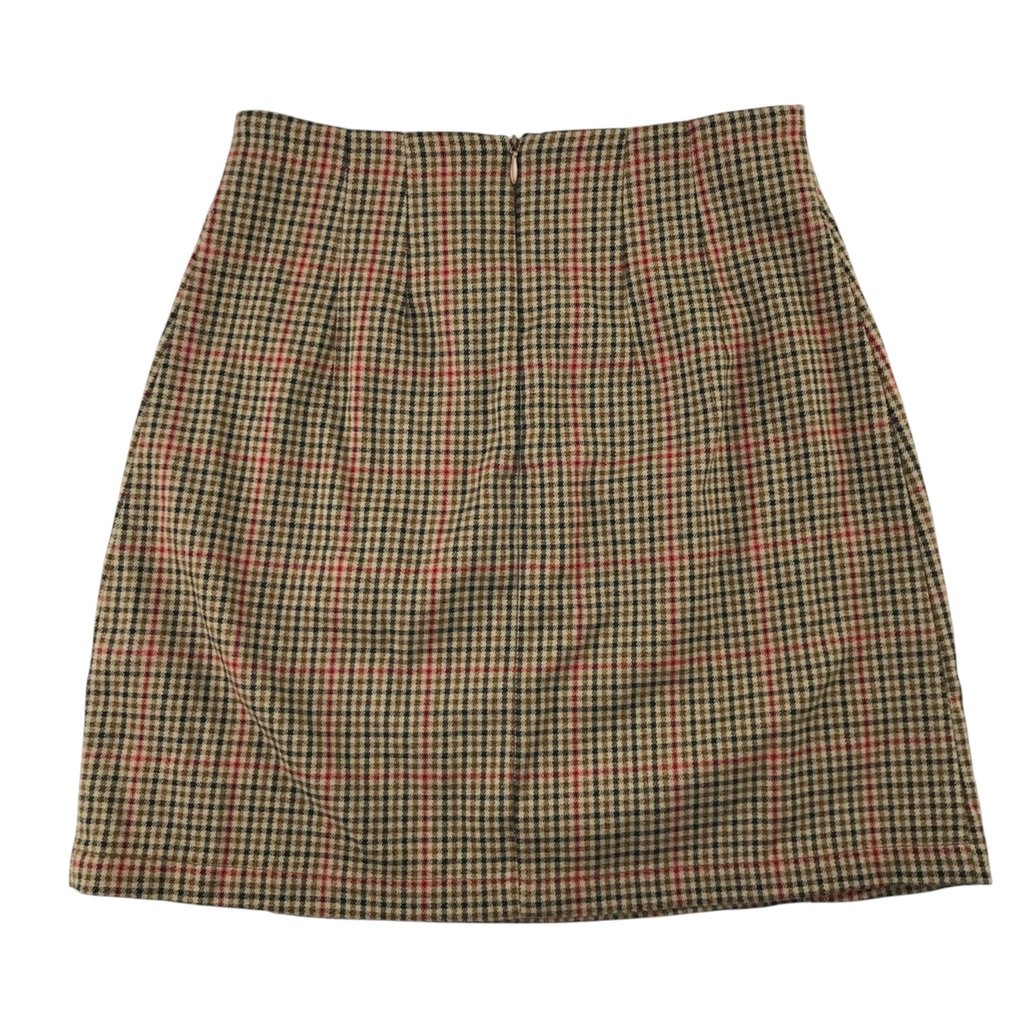 John Galt 10-11 years brown check skirt polyester viscose elastane