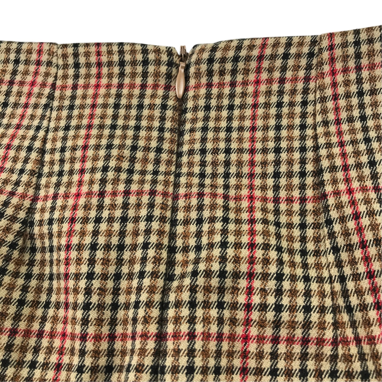 John Galt 10-11 years brown check skirt polyester viscose elastane