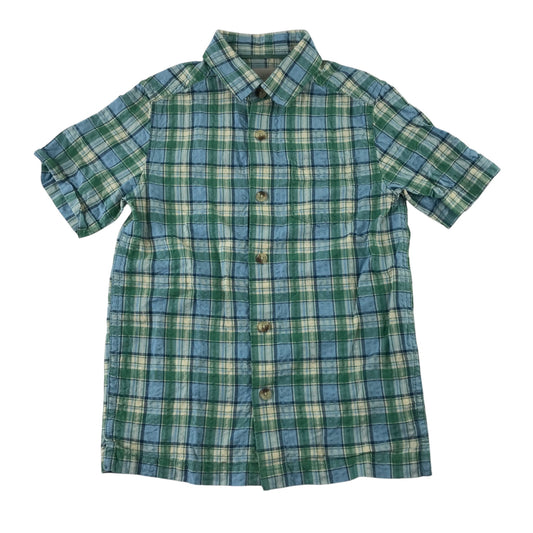 John Lewis 5 years green check shirt cotton