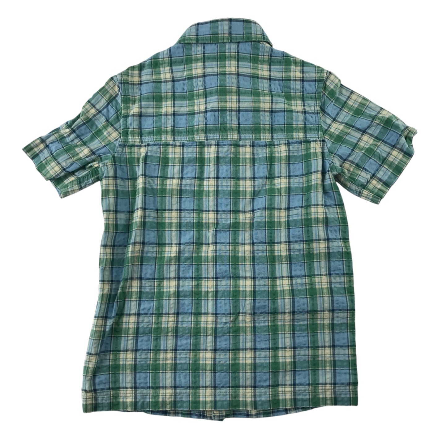 John Lewis 5 years green check shirt cotton