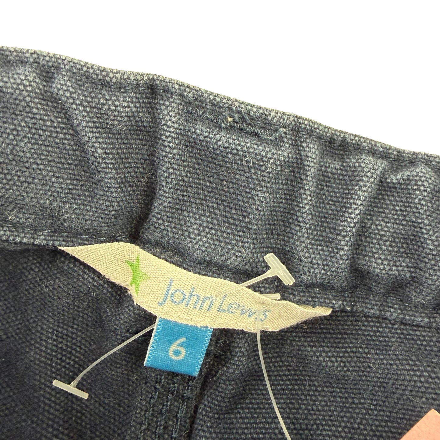 John Lewis 6 years navy blue cargo style trousers cotton