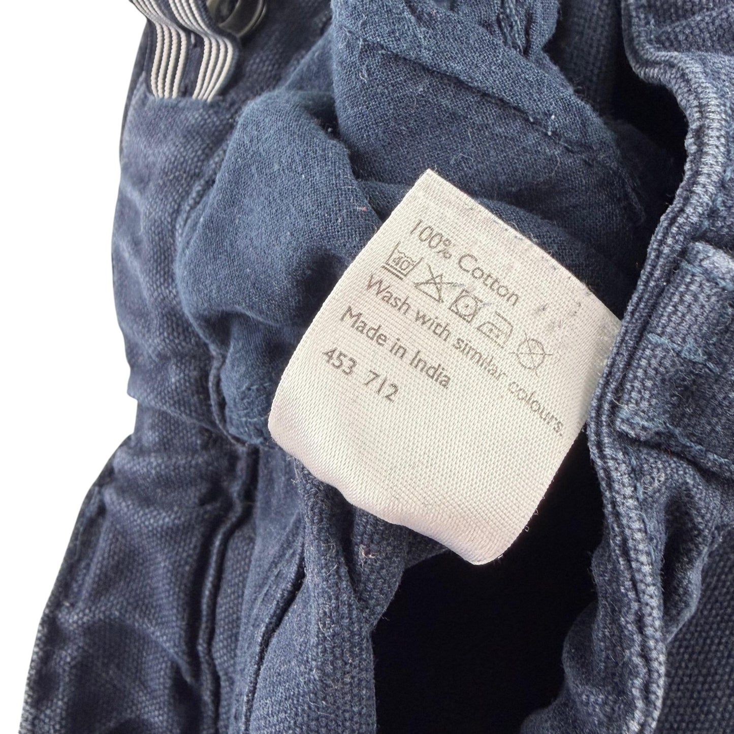John Lewis 6 years navy blue cargo style trousers cotton