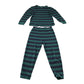 John Lewis 7 years green stripe pyjama set cotton