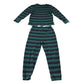 John Lewis 7 years green stripe pyjama set cotton