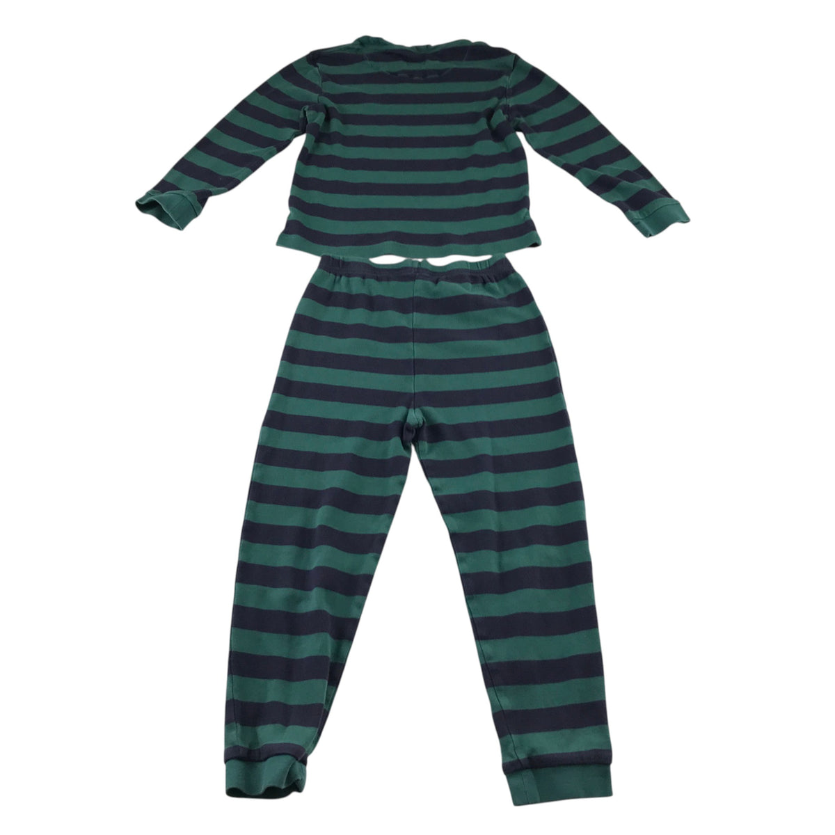 John Lewis 7 years green stripe pyjama set cotton