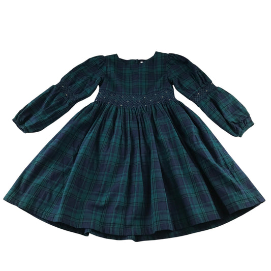 John Lewis 8 years blackwatch tartan check dress cotton