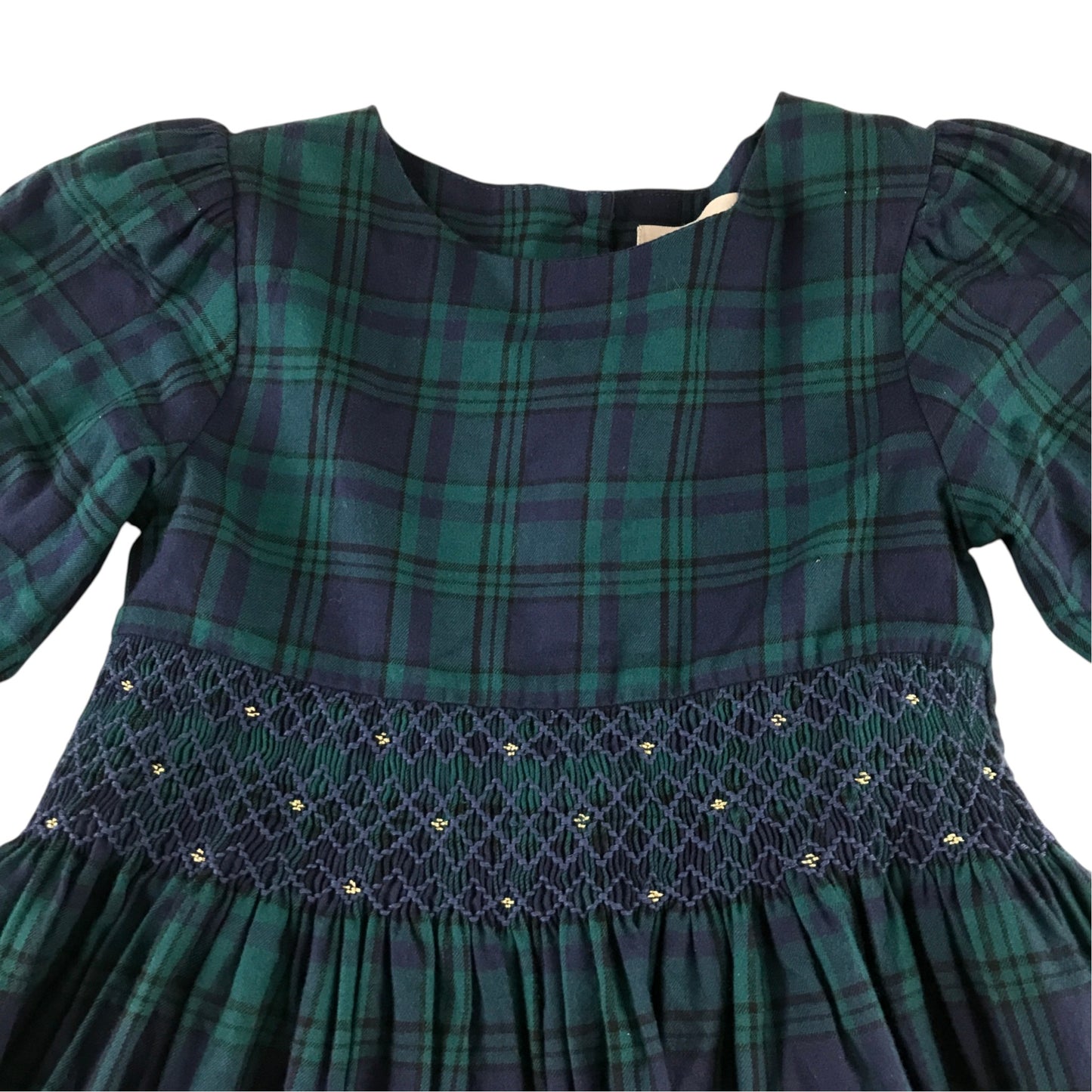 John Lewis 8 years blackwatch tartan check dress cotton