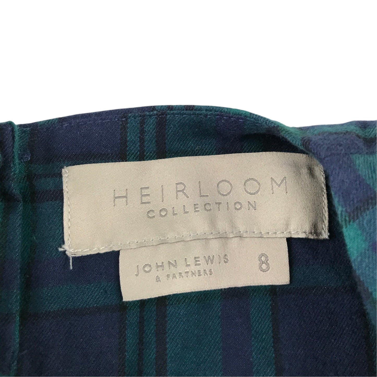 John Lewis 8 years blackwatch tartan check dress cotton