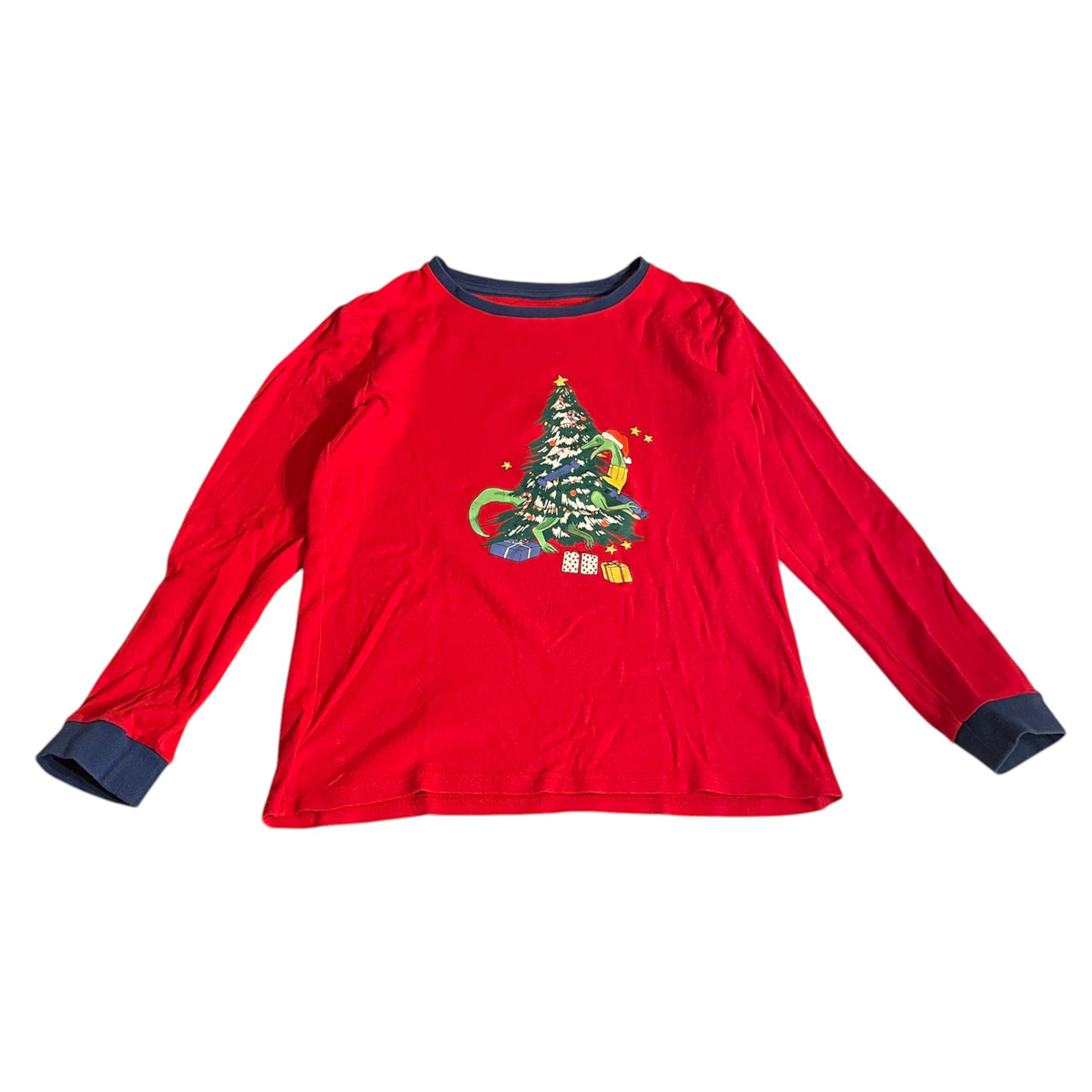 John Lewis 12-13 years red pyjama set Christmas dinosaur cotton
