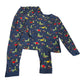 John Lewis 13-14 years navy blue pyjama set Christmas dinosaur cotton