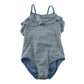 John Lewis 8-9 years light blue swimsuit nylon elastane polyester