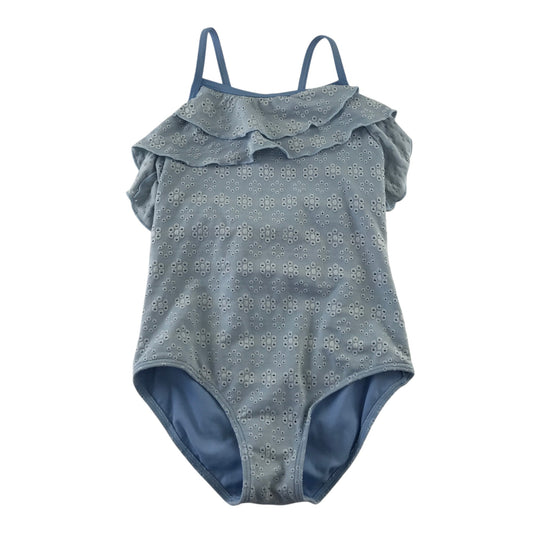 John Lewis 8-9 years light blue swimsuit nylon elastane polyester