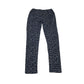John lewis 10-11 years navy blue and sparkly leopard spot leggings cotton elastane
