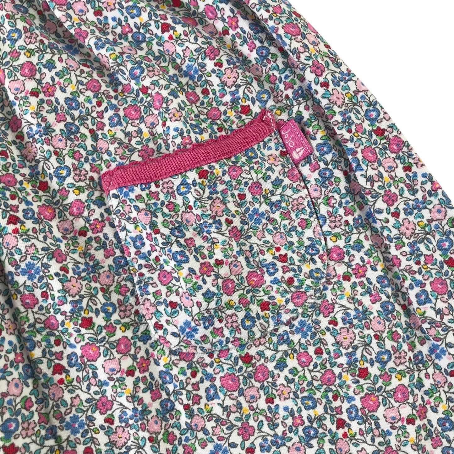 Jojo Maman Bebe 5-6 years pink and blue floral cotton dress