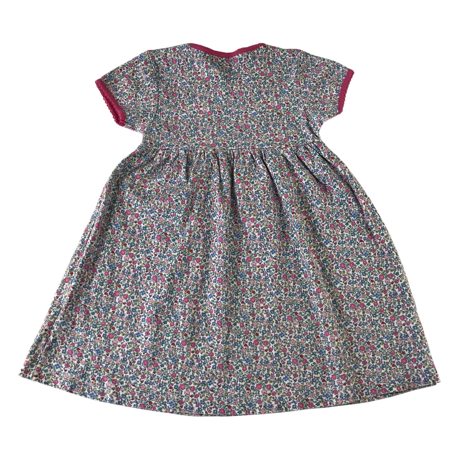 Jojo Maman Bebe 5-6 years pink and blue floral cotton dress