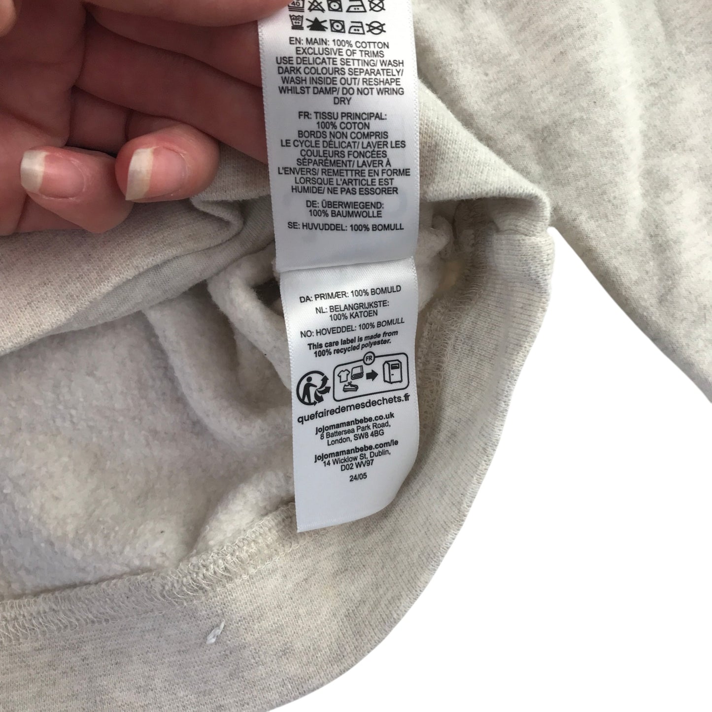Jojo Maman Bebe 5-6 years grey sweater walrus cotton
