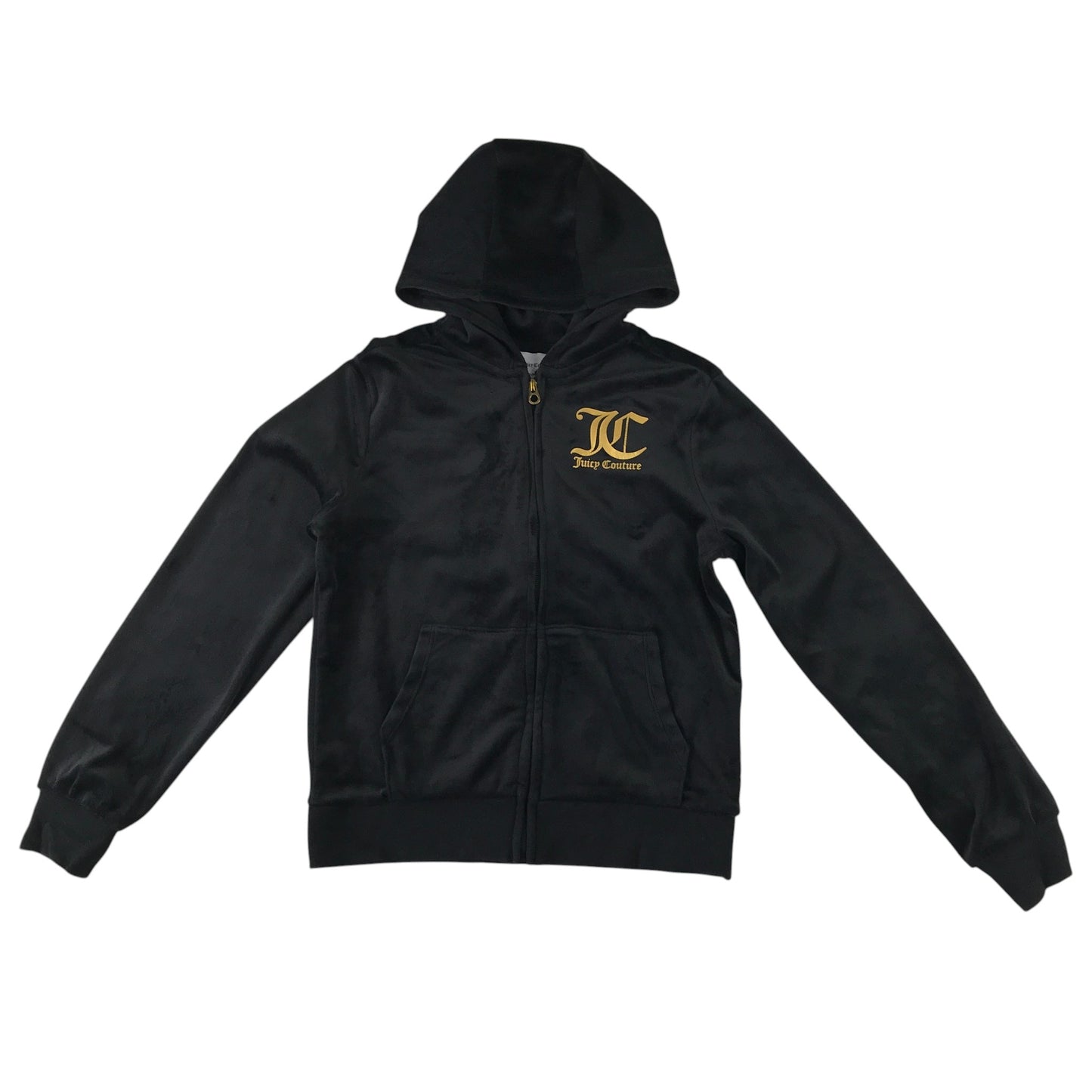 Juicy Couture 10-11 years black velour zipper hoodie