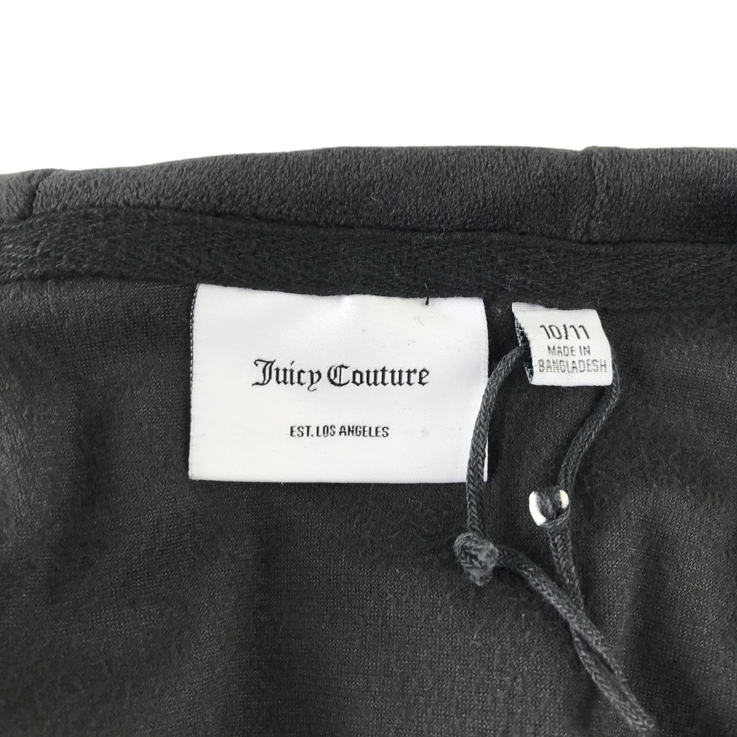 Juicy Couture 10-11 years black velour zipper hoodie