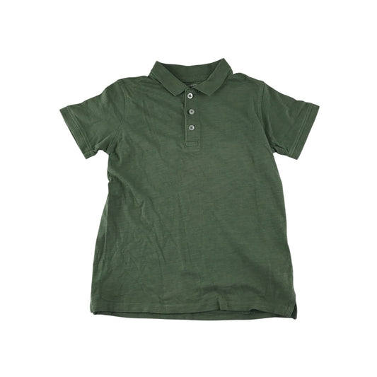 Primark polo shirt 6-7 years khaki plain cotton