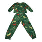 Kids Fun 5-6 years green fluffy pyjama set polyester