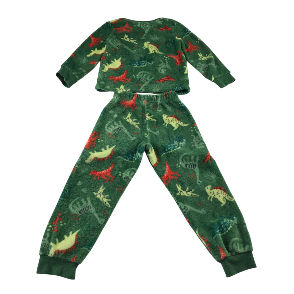 Kids Fun 5-6 years green fluffy pyjama set polyester
