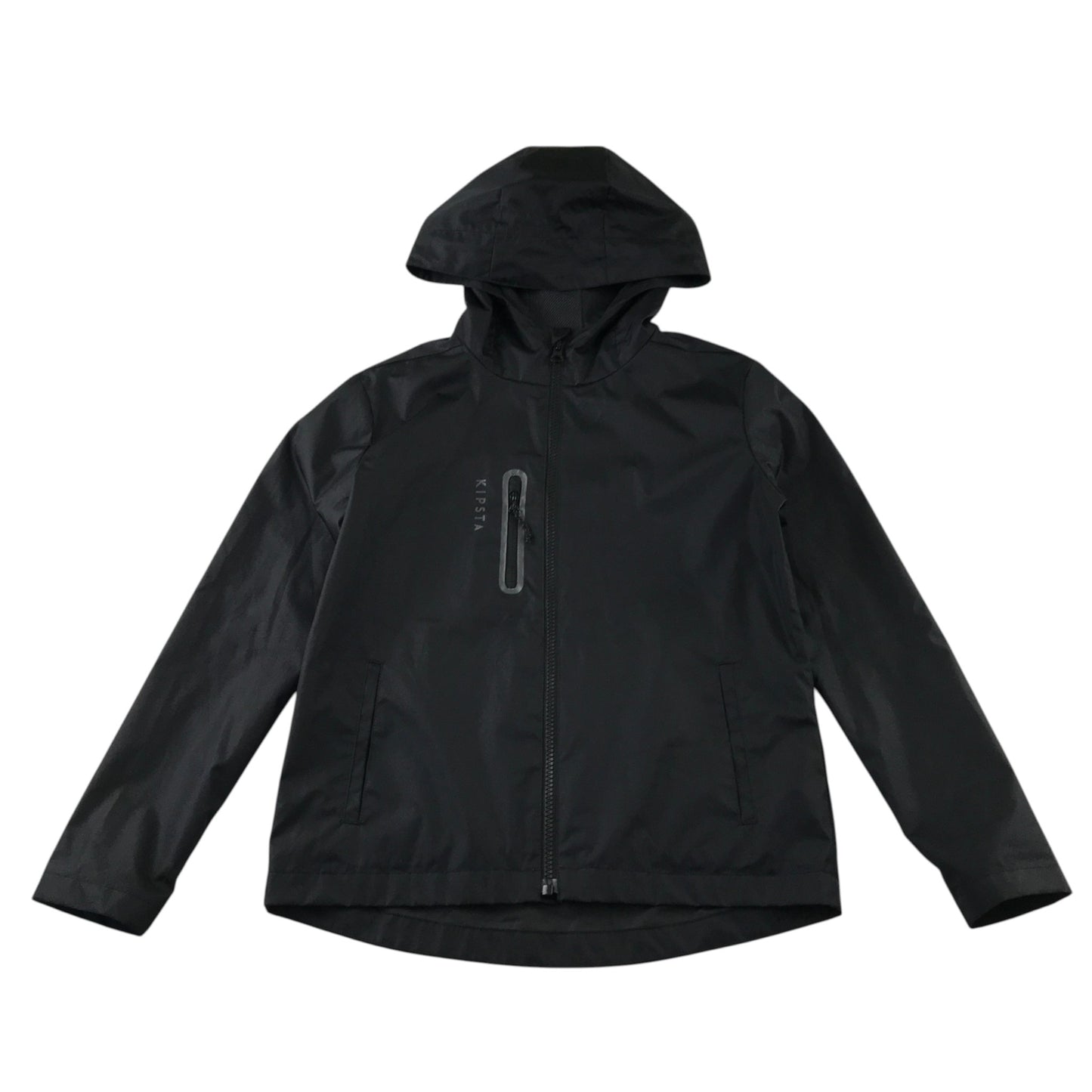 Kipsta 9-10 years black showerproof windbreaker polyester