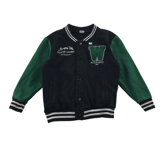 LC Waikiki 7-8 years black and green bomber sweater cotton polyester