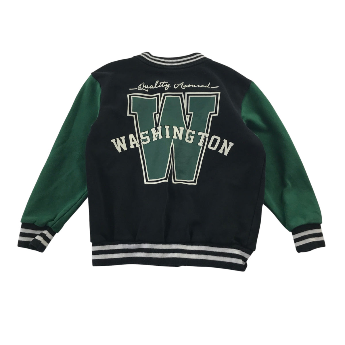 LC Waikiki 7-8 years black and green bomber sweater cotton polyester