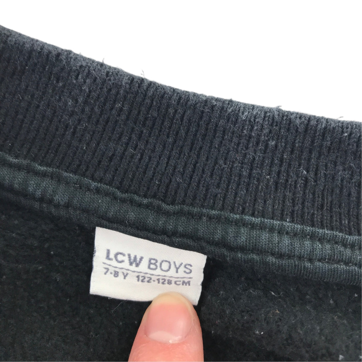 LC Waikiki 7-8 years black and green bomber sweater cotton polyester