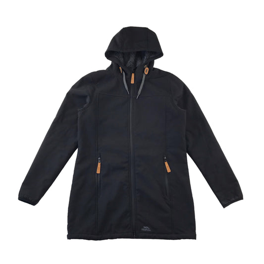Trespass Jacket Size Women 10 Black Fleece Lined Windbreaker
