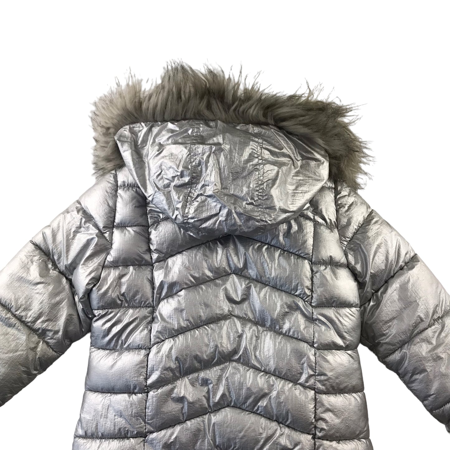 Matalan Jacket Age 6 Silver Puffer Parka