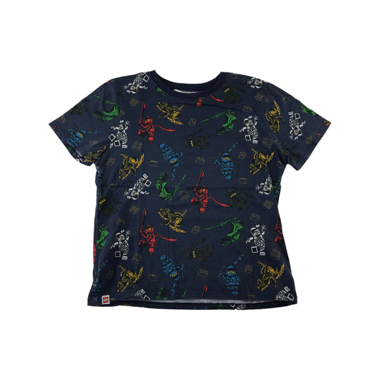 H&M T-Shirt 9-10 Years Navy Lego Ninjago Graphic Tee Cotton