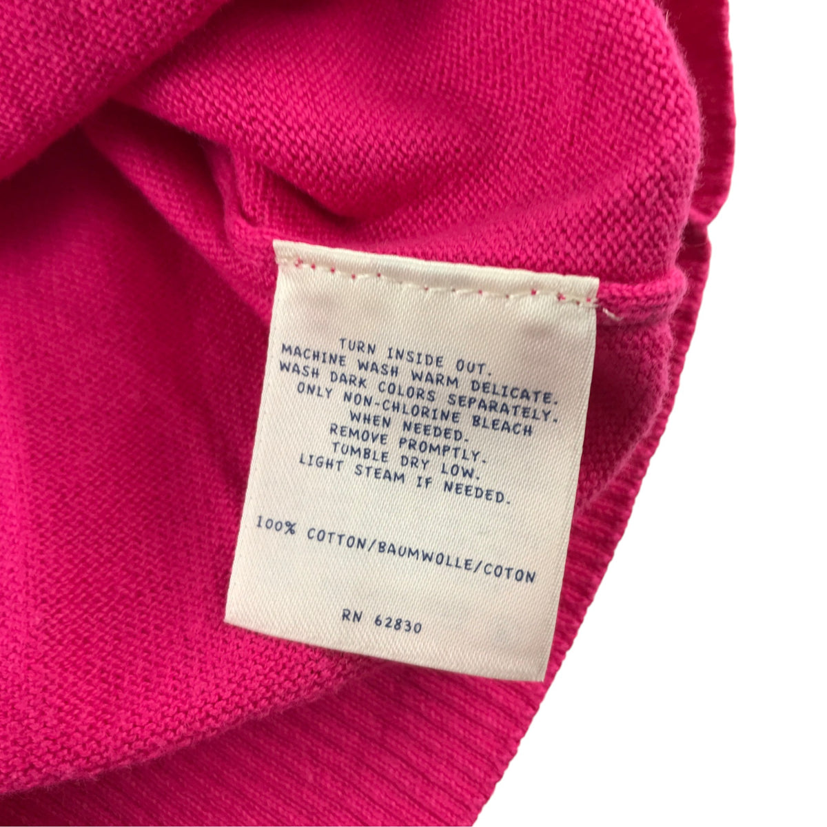 Land's End 12-13 years bright pink cardigan cotton