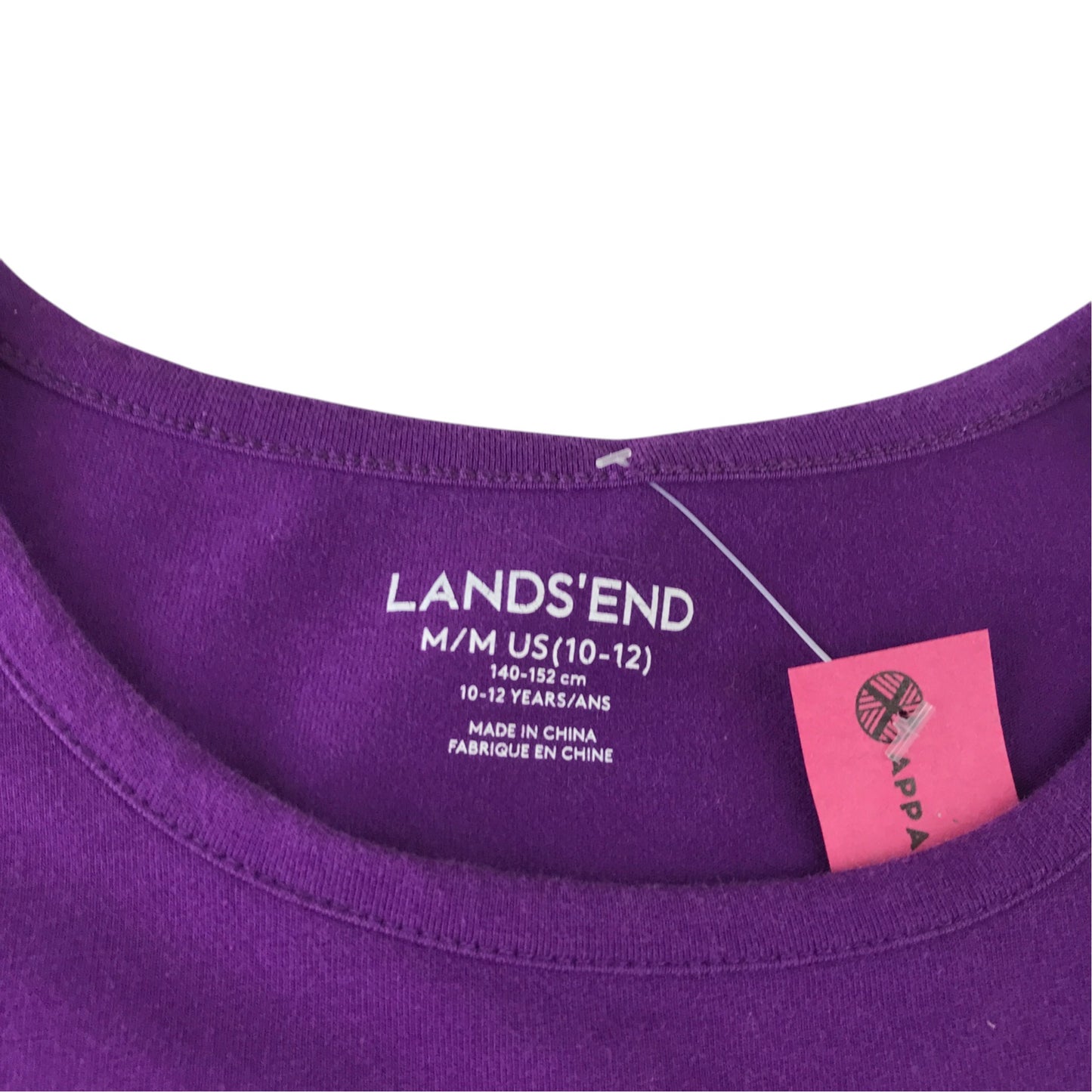 Lands End 11-12 years purple dress cotton elastane
