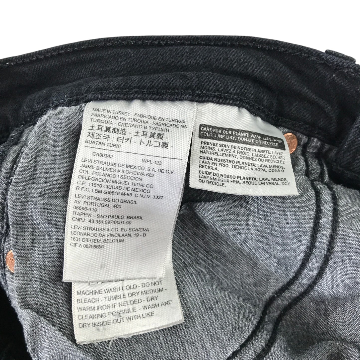 Levi's W29 L26 black Wedgie Straight denim jeans