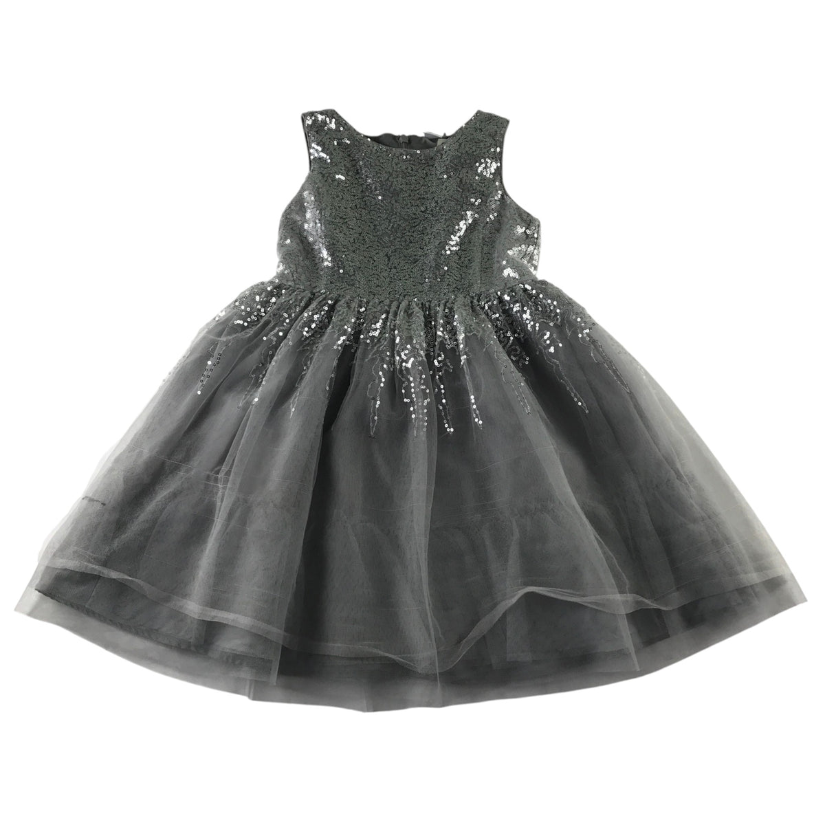 Lindex 7-8 years grey occasion dress with sequins polyester