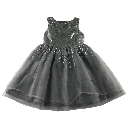 Lindex 7-8 years grey occasion dress with sequins polyester
