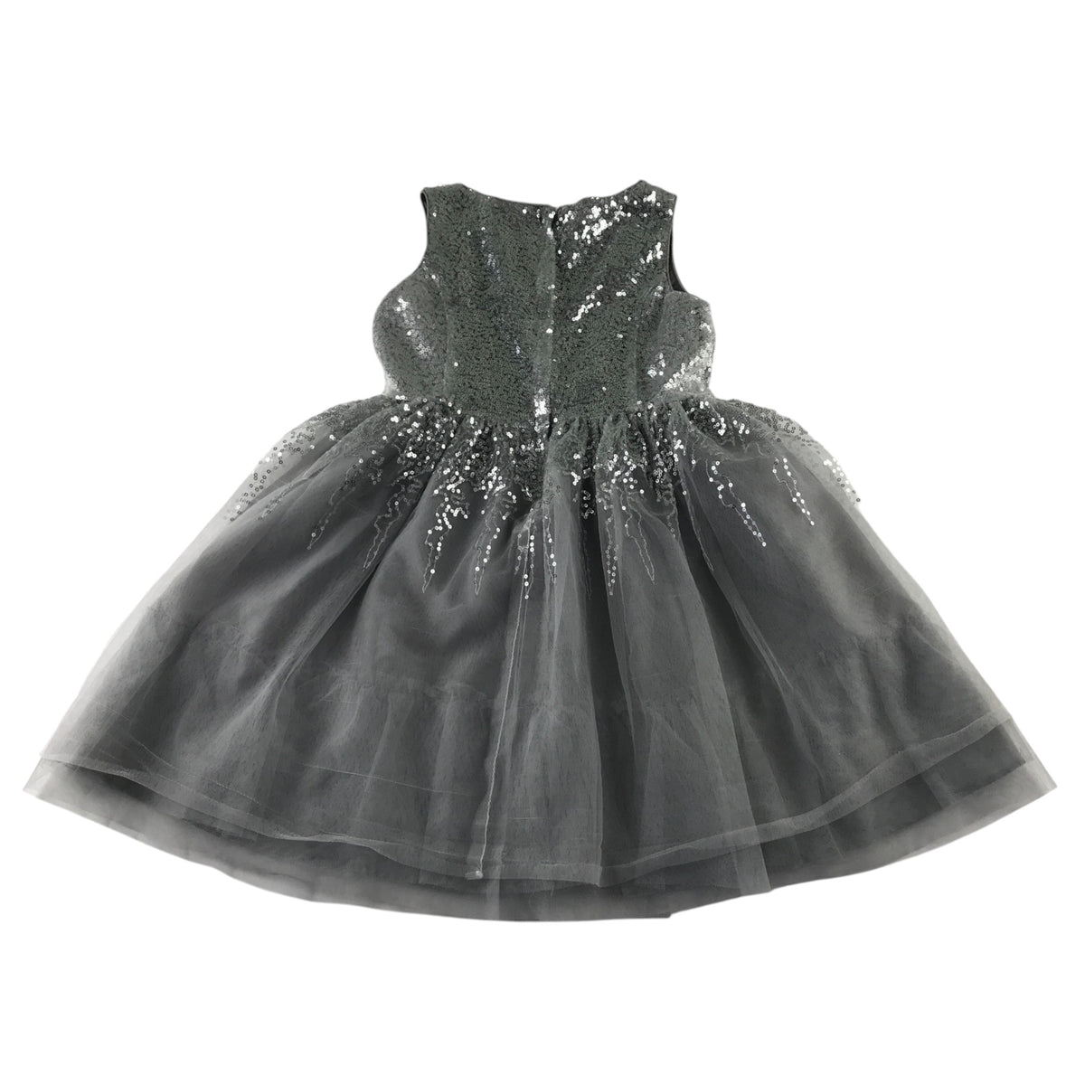 Lindex 7-8 years grey occasion dress with sequins polyester