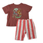 Lindex and Primark summer bundle 6-7 years burnt orange t-shirt and stripy shorts cotton elastane