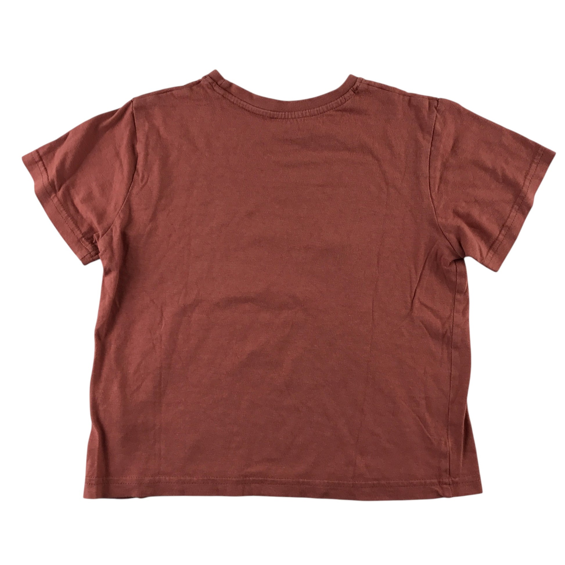 Lindex and Primark summer bundle 6-7 years burnt orange t-shirt and stripy shorts cotton elastane
