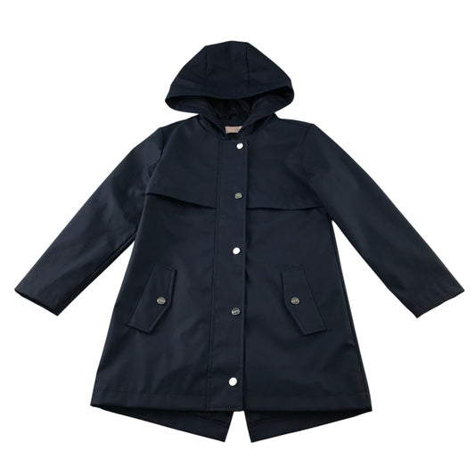 Lipsy London 7-8 years navy blue A-line raincoat polyurethane coated polyester