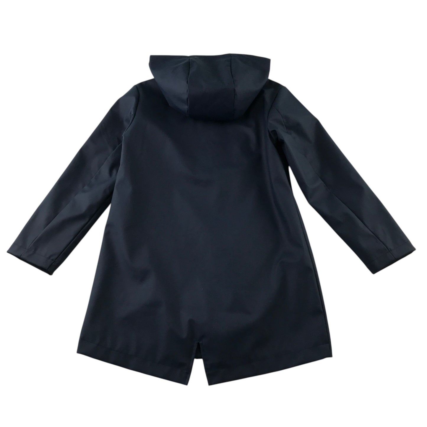 Lipsy London 7-8 years navy blue A-line raincoat polyurethane coated polyester