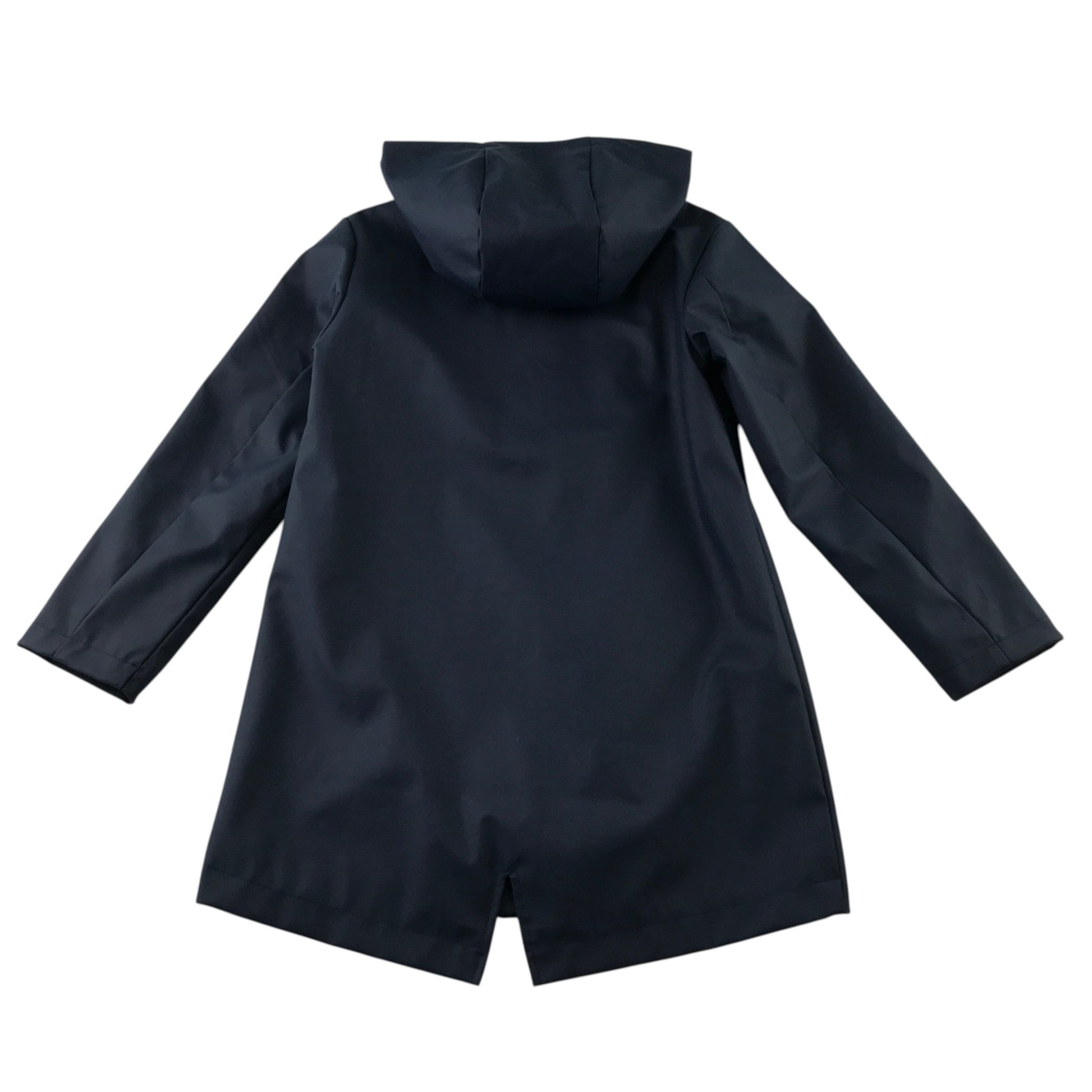 Lipsy London 7-8 years navy blue A-line raincoat polyurethane coated polyester