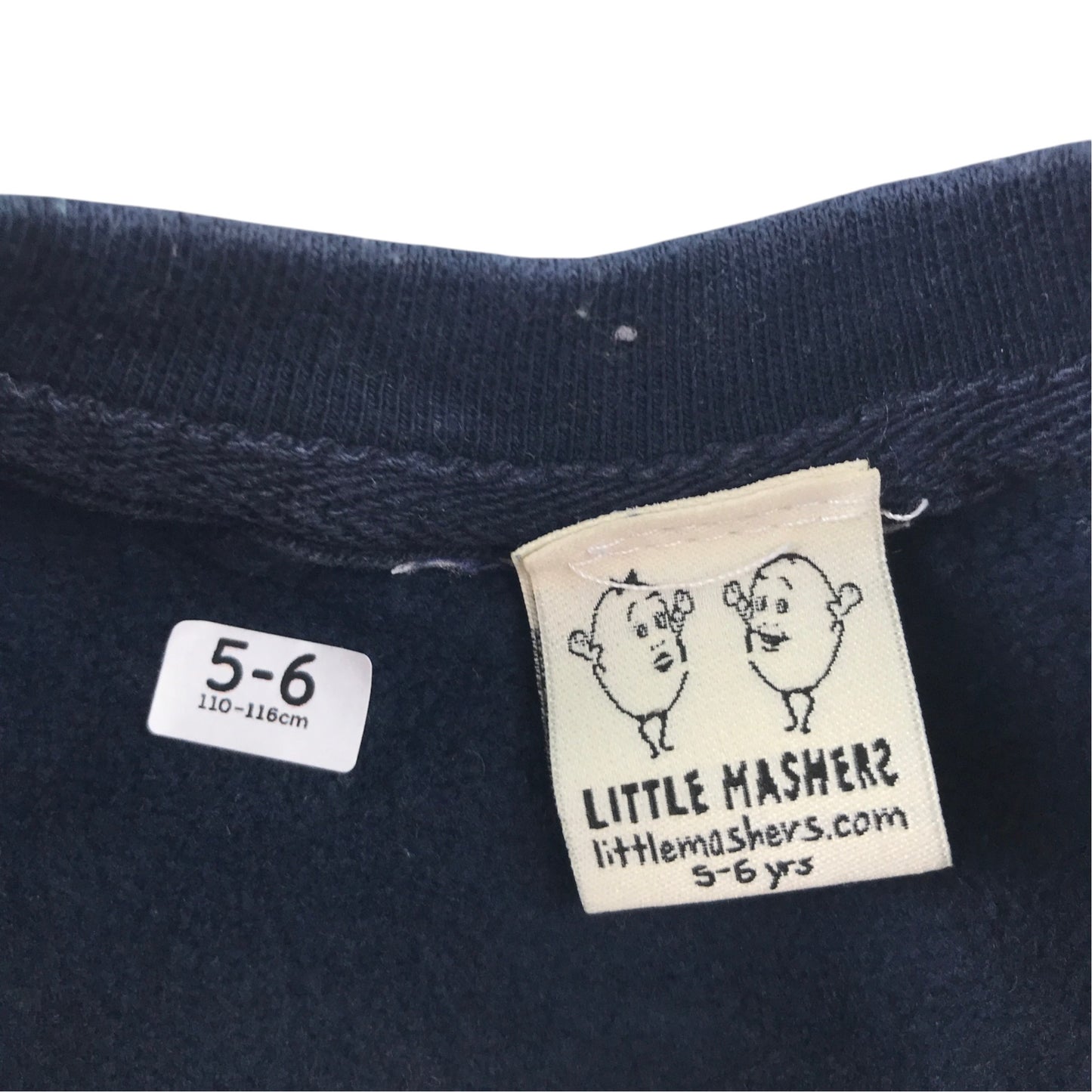 Little Mashers 5-6 years navy blue jumper cotton polyester