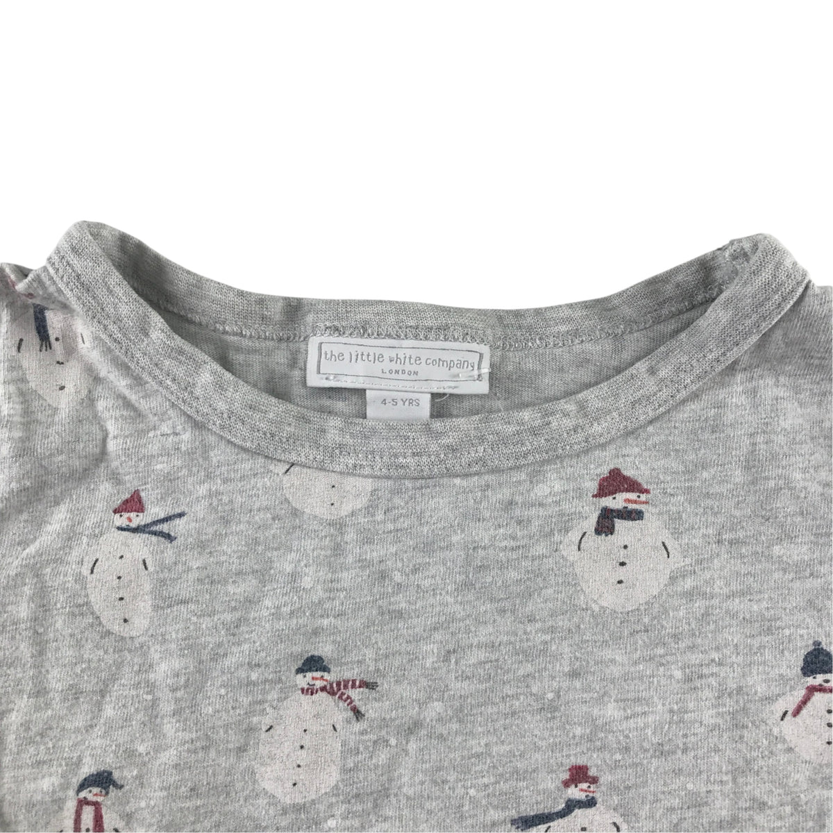 Little White Company 4-5 years grey festive pyjama set cotton elastane