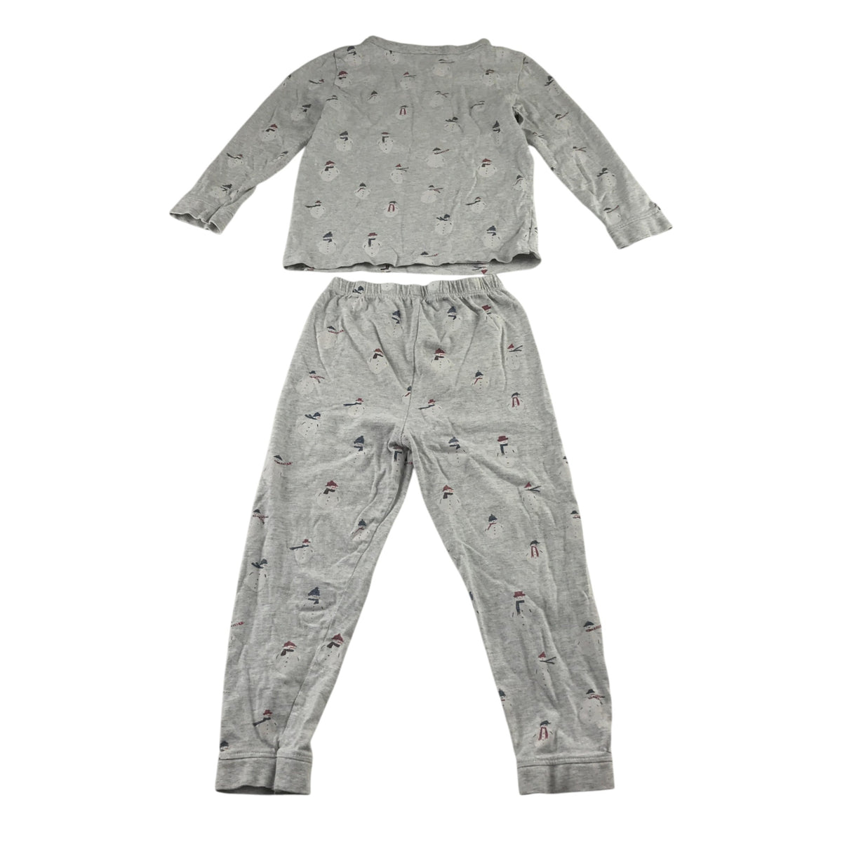 Little White Company 4-5 years grey festive pyjama set cotton elastane