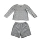 Little White Company 4-5 years grey floral pyjama set cotton
