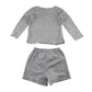 Little White Company 4-5 years grey floral pyjama set cotton