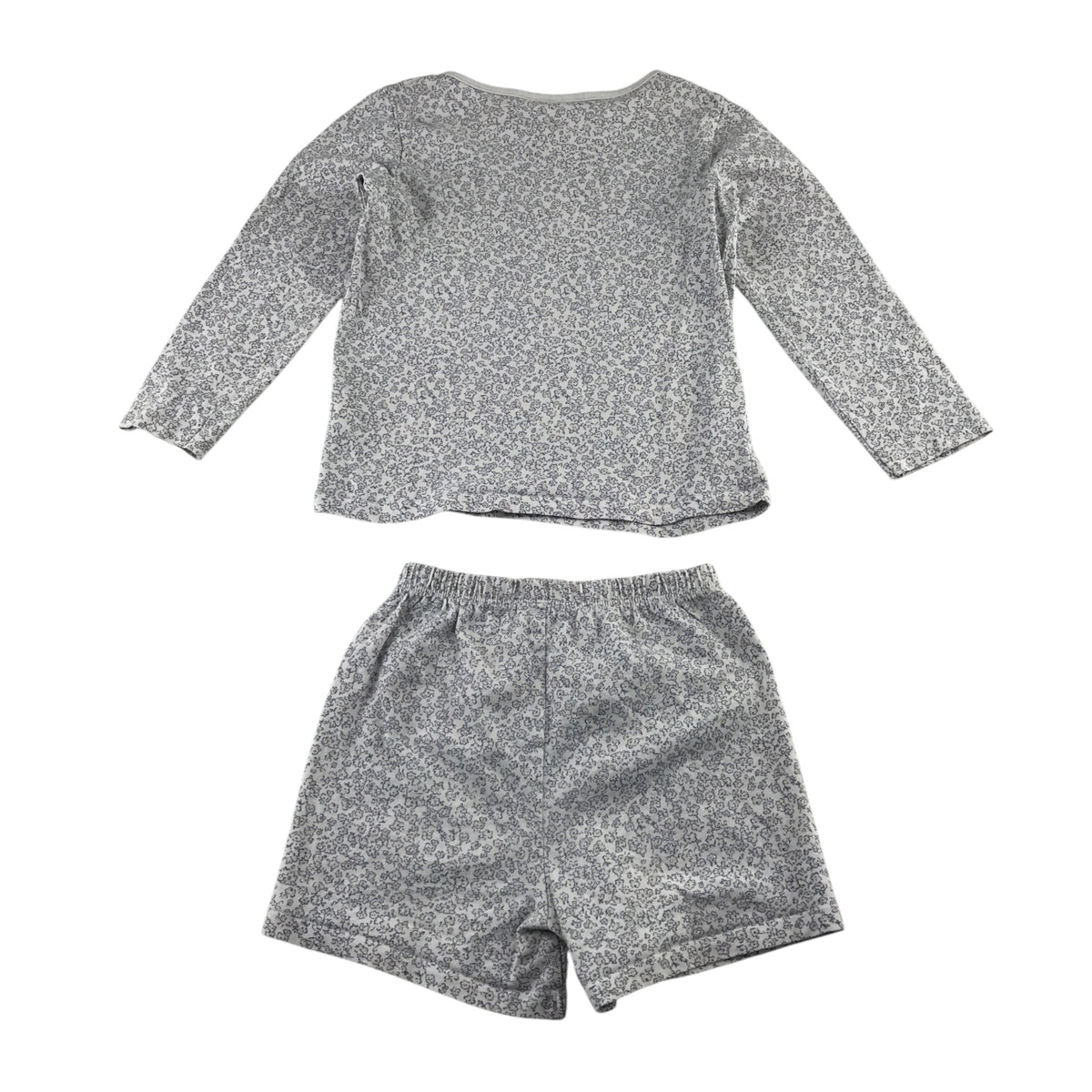 Little White Company 4-5 years grey floral pyjama set cotton