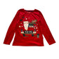 Little Kids 7-8 years red t-shirt Christmas Santa print cotton